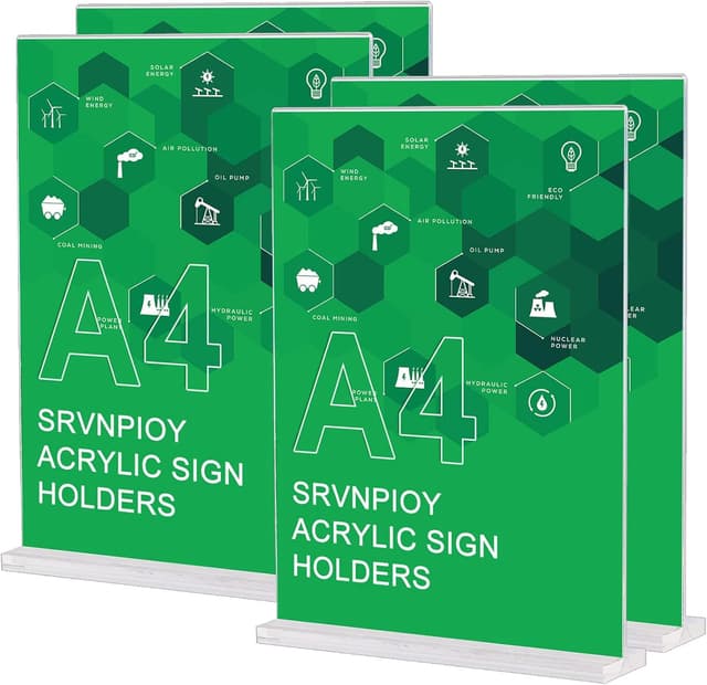 Detalle de Srvnpioy Lot de 4 présentoirs A4 🪧