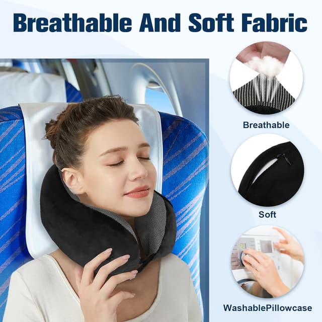 Thumbnail 5 de Cirorld Travel Pillow memory foam neck pillow for adults 🛫