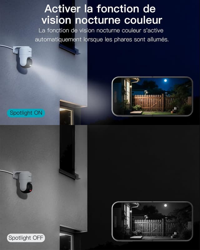 Detalle 1 de Caméra WiFi extérieure 2,5K 360° PT