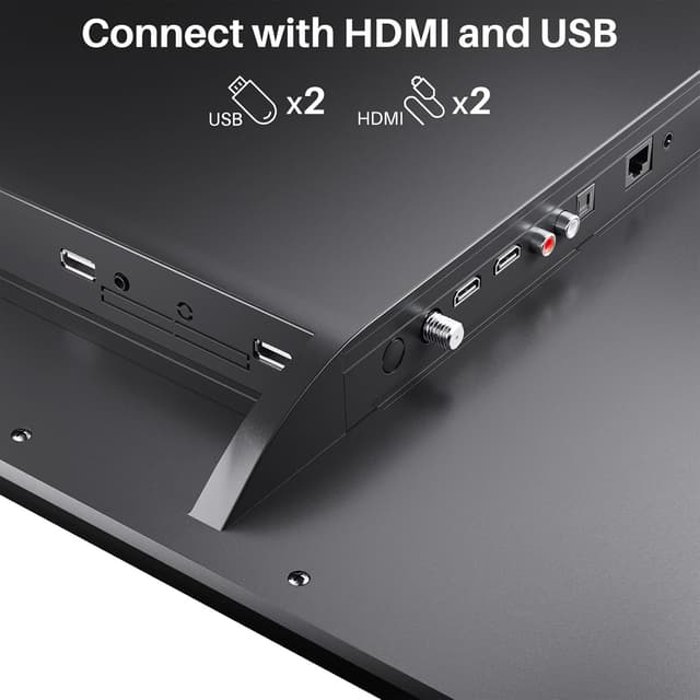 Detalle 1 de SYLVOX Smart RV TV (22-inch) with Built-in DVD Player, 12-Volt 1080P FHD, WiFi/Bluetooth, 2 HDMI & 2 USB