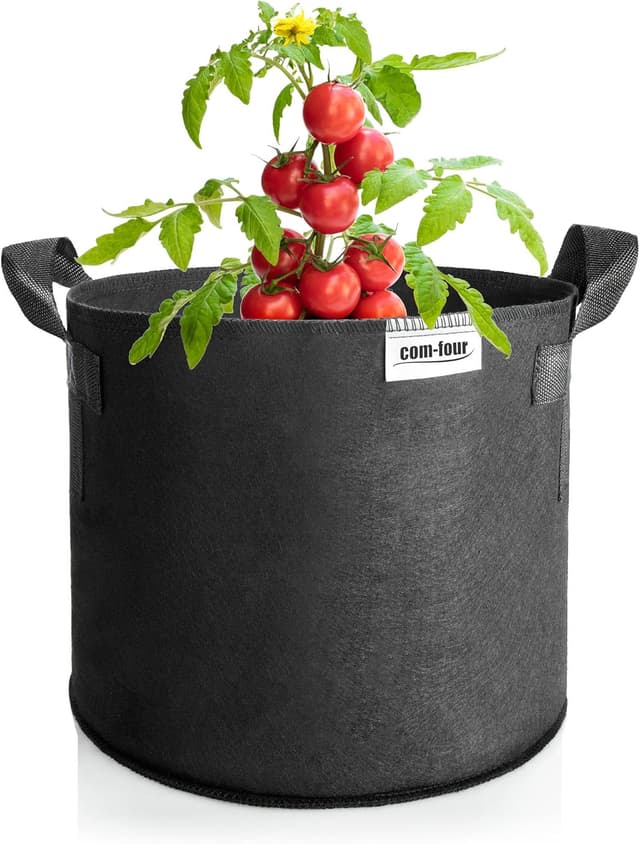 Thumbnail 6 de com-four® confezione da 5 sacchi per piante da 60 L con manici (nero)