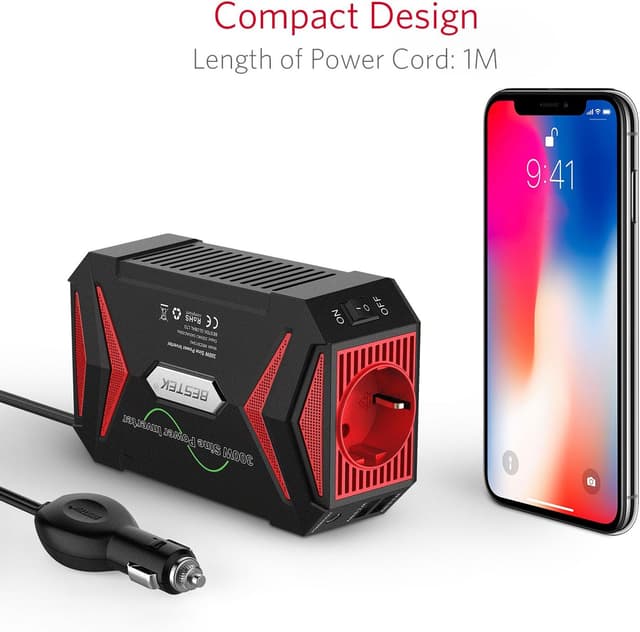 Thumbnail 6 de BESTEK Sinus Wechselrichter 300 W 12V