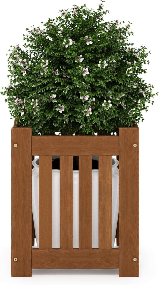 Detalle 2 de Furinno Tioman fioriera in legno duro