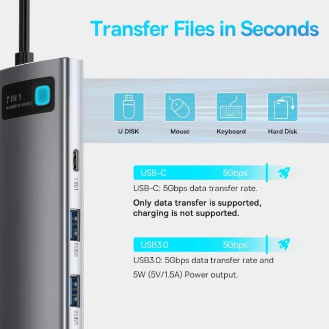 Thumbnail 2 de Baseus Metal Gleam DockStation 7 en 1 — USB-C 100W