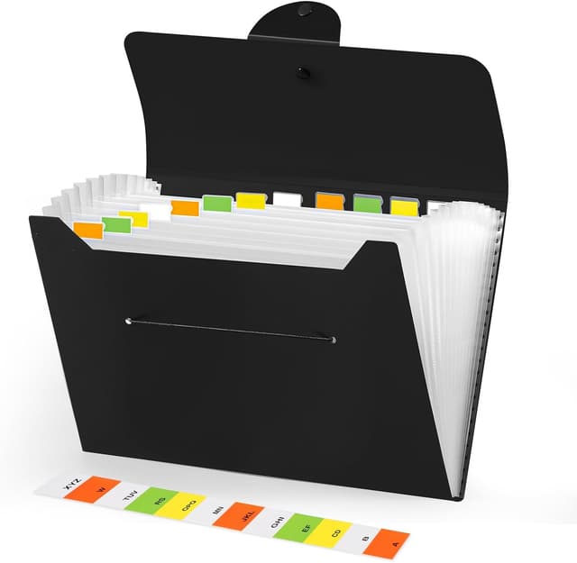 Detalle de Brencco 13-Pocket Expanding File Organiser (A4) with Index Labels