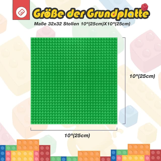 Thumbnail 5 de HUIZDQ Grundplatten 32×32 Noppen 8er-Set 🧩