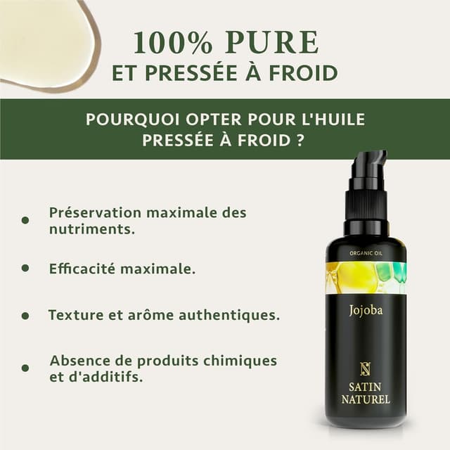 Thumbnail 5 de Satin Naturel Huile de Jojoba Bio 100ml – soin cheveux et peau