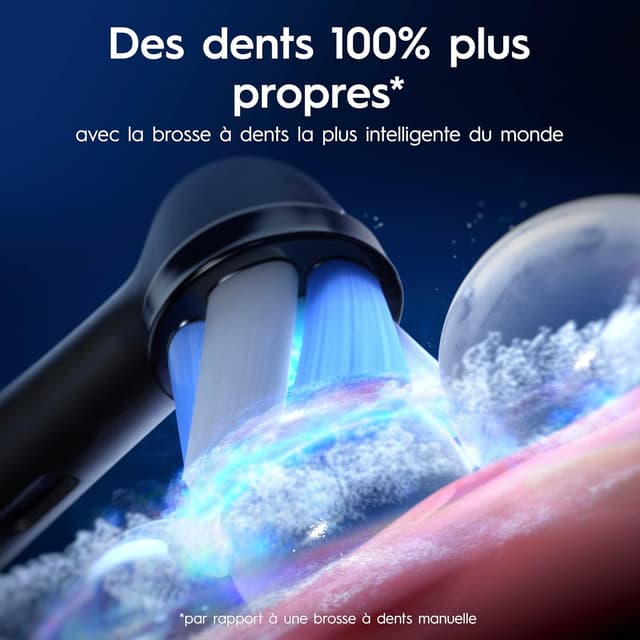 Detalle de Oral-B iO 10 brosse à dents électrique intelligente noire – 7 modes, capteur de pression et iO Sense