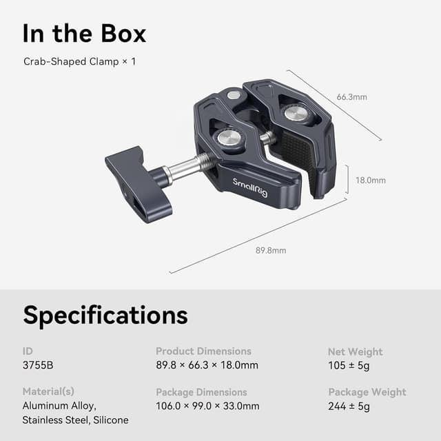 Thumbnail 6 de SMALLRIG 3755B Super Clamp 3,5 kg