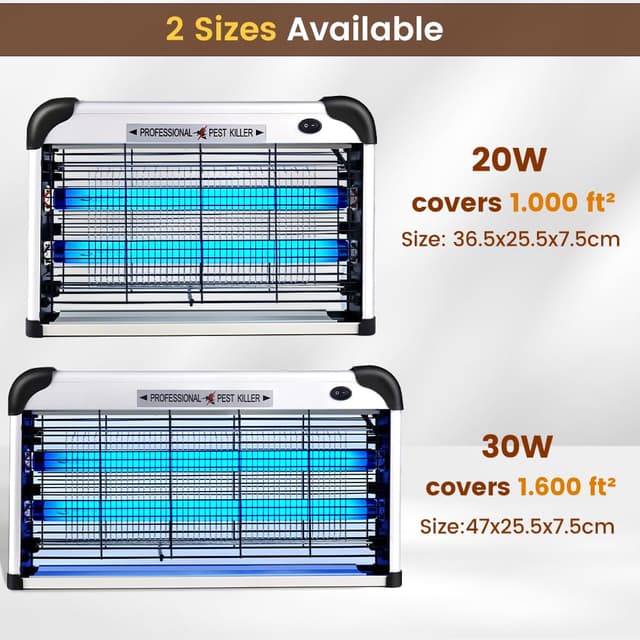 Detalle 2 de Hefite Fly Zapper Electric Indoor 3500V with 20W UV Light (Hangable)