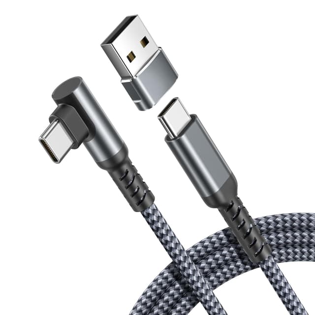 Detalle de Elebase 90-Grad Ladekabel für iPhone 17 Pro – 2 m USB-C PD Schnellladekabel mit USB-Adapter