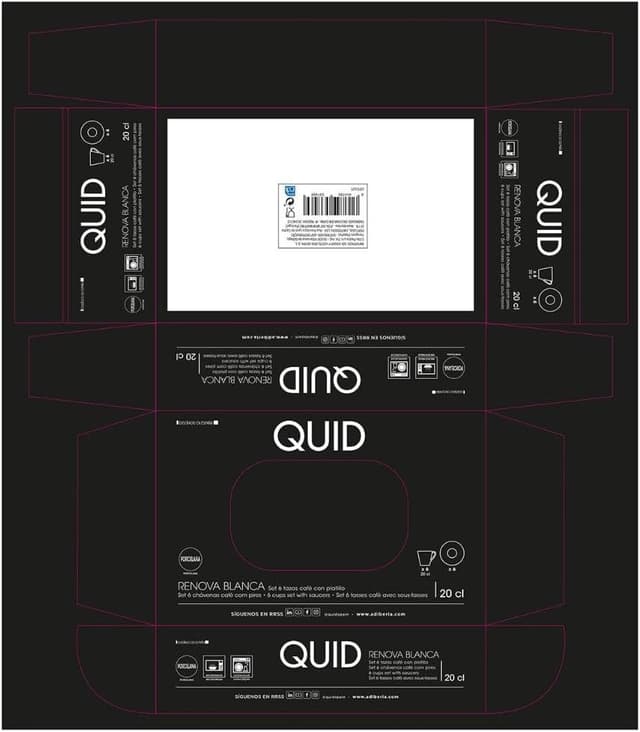 Thumbnail 4 de Quid Renova Blanca Set 6 Tazas y Platos Porcelana