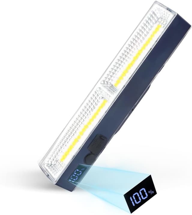 Detalle de LETOUR Magnetic Work Light Bar (4000 lumens, 216 LEDs, 2500mAh rechargeable, IP6) for garage, camping & DIY