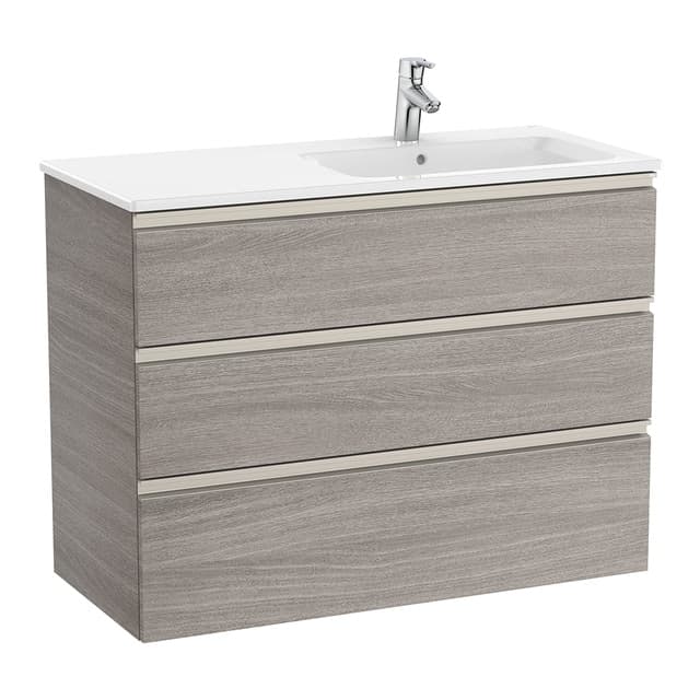Imagen de Roca The Gap — mueble baño 3 cajones con lavabo derecho en OfertitasTOP