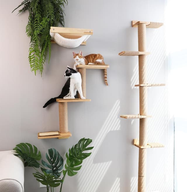 Thumbnail 5 de FUKUMARU Cat Climbing Shelf Wall Mounted 19x33cm