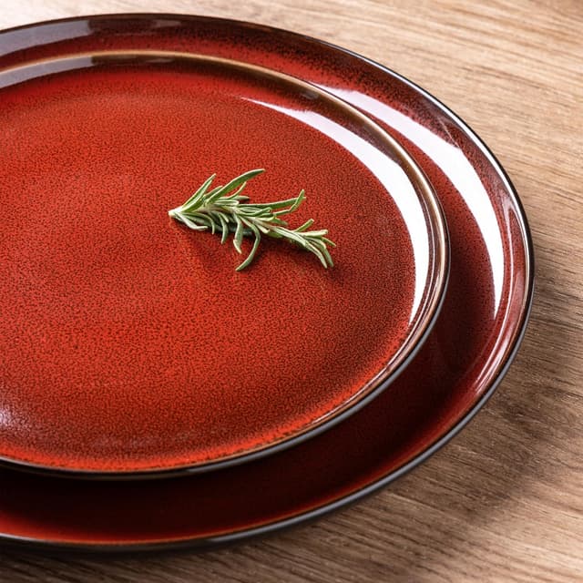 Detalle de LERATIO LeRatio Ceramic Dinnerware Sets for 6 (18PCS) with Reactive Glaze