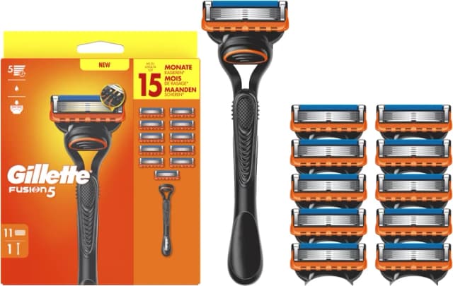 Detalle de Gillette Fusion5 Rasierer + 11 Ersatzklingen (mit Präzisionstrimmer)