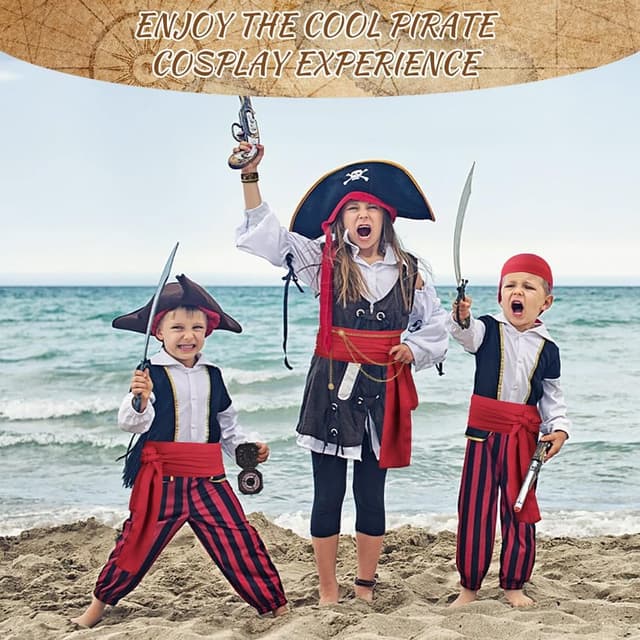 Thumbnail 4 de Alaoo Accesorios Disfraz Capitán Pirata 7 piezas