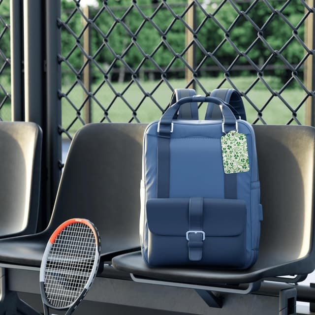 Thumbnail 4 de St Patrick's Day Shamrock Leather Luggage Tag