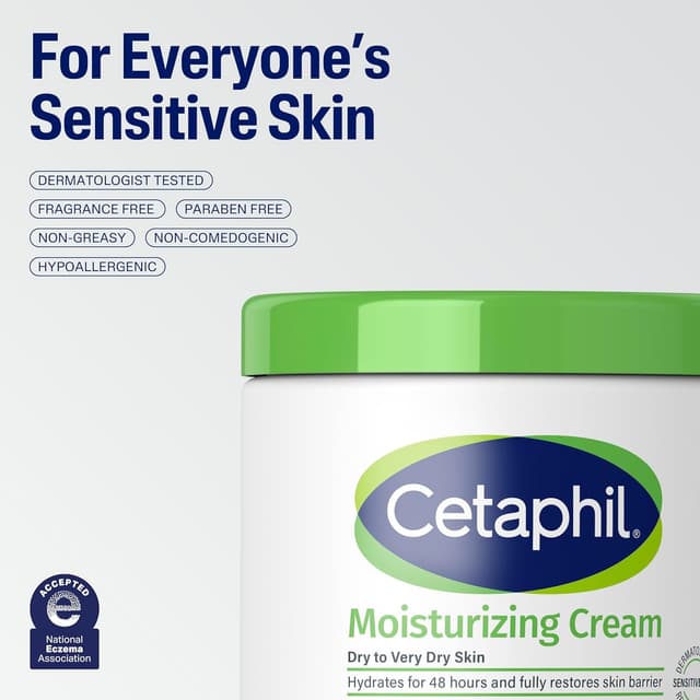 Thumbnail 5 de Cetaphil Cream for Dry to Very Dry Skin, 16 oz, 2-Pack ⚙