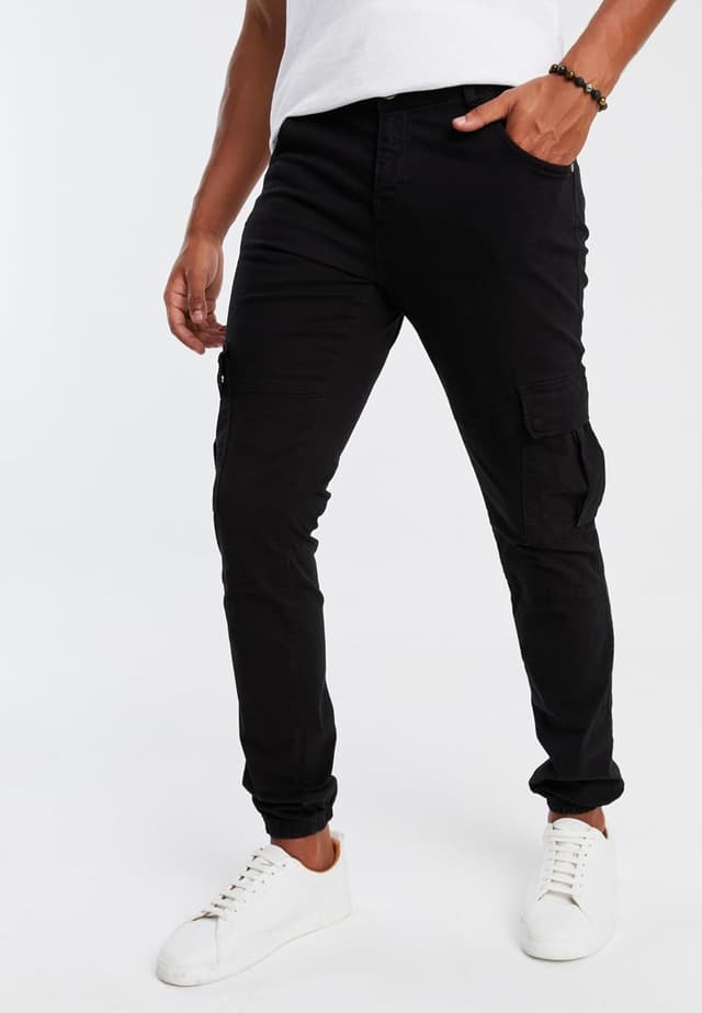 Detalle de Leif Nelson LN-9285 : pantalon cargo ajusté pour homme