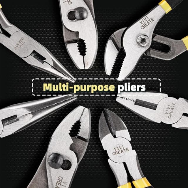 Detalle 2 de Vivicreate 7-Piece Pliers Set for Home Repair, DIY, and Auto Electrical Work