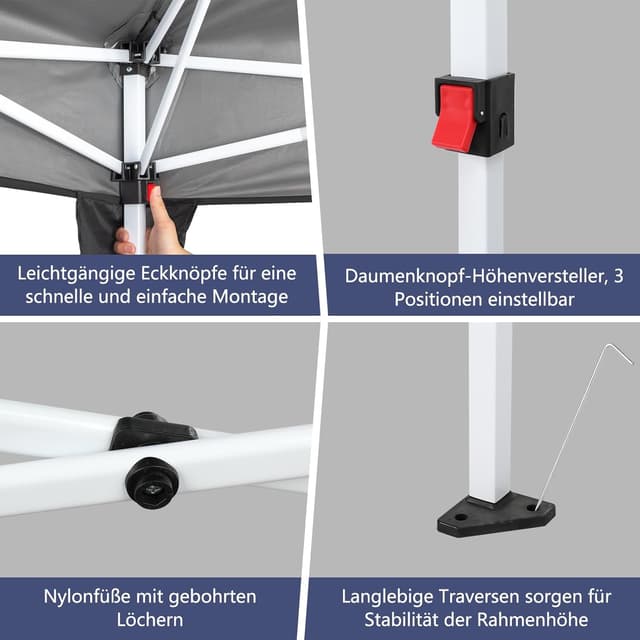 Detalle de TactFire Pavillon 3x6 m mit 420D Oxford