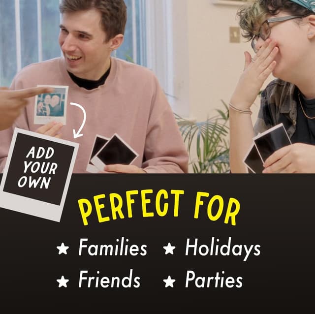 Detalle de The Polaroid Game party storytelling board game with 120 photo cards and electronic Polaroid timer (ages 7+)