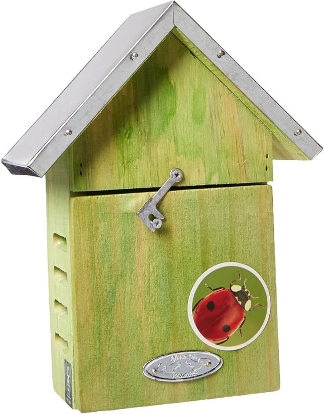 Detalle de Wild on Wildlife Esschert Design WA05 wooden lady bird house (23 x 17 x 10cm) – natural