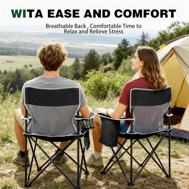 Thumbnail 4 de XMT Extra Wide Folding Camping Chair, 450 lb