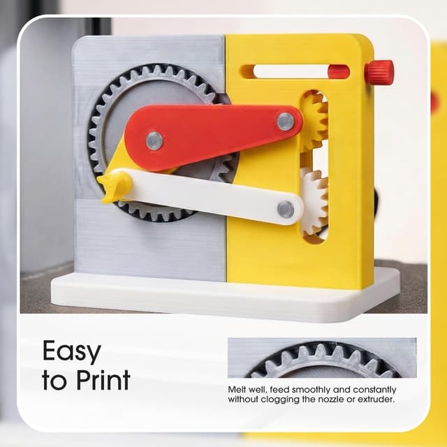 Detalle de eSUN PLA+ Filament 1,75 mm renforcé (ténacité), précision ± 0,03 mm — rouge foncé, 2 bobines