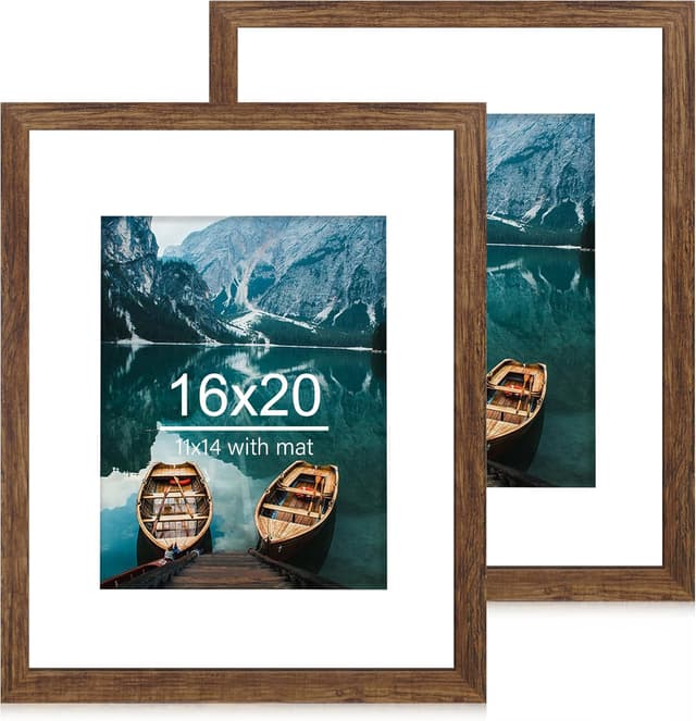 Imagen de Hongkee 16x20 Rustic Brown Wood Frame Set en OfertitasTOP