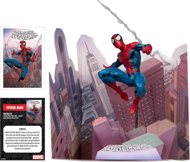 Thumbnail 1 de McFarlane Spider-Man 1:10 collezione con scena