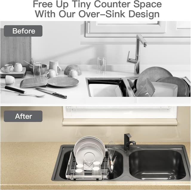 Detalle 2 de Expandable Over Sink Dish Drainer Rack 🍽