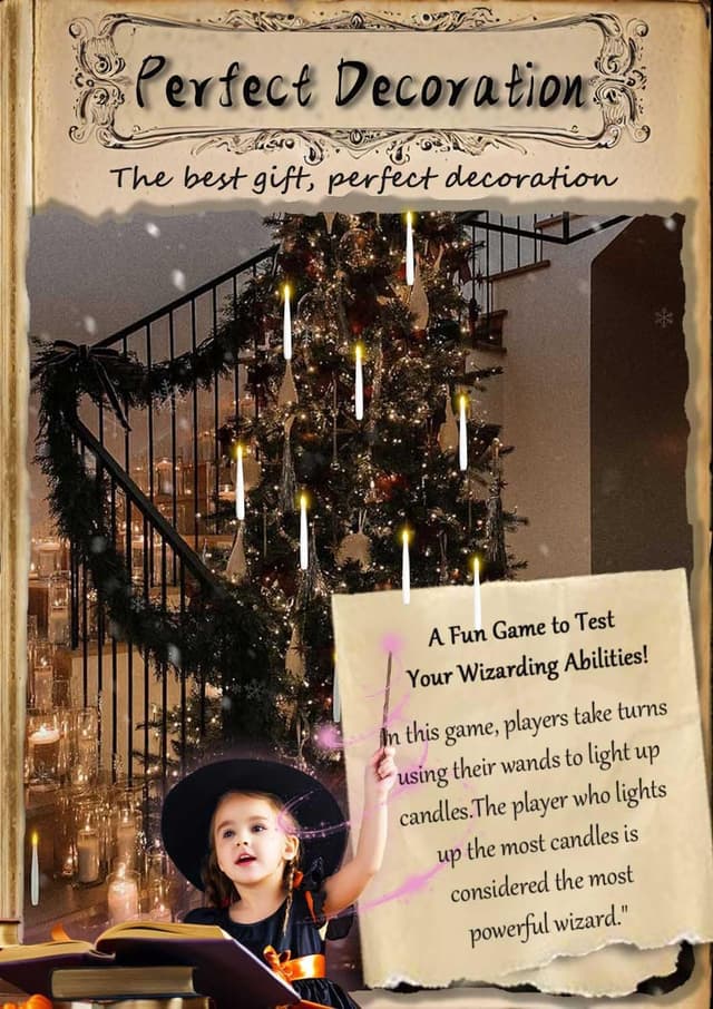 Thumbnail 1 de CSNDICE Floating Candles 20pcs 6.8" ⛪