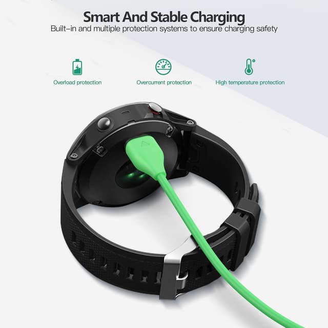 Detalle 2 de AWINNER compatible Garmin watch charger cable (USB-C) – 1 pack