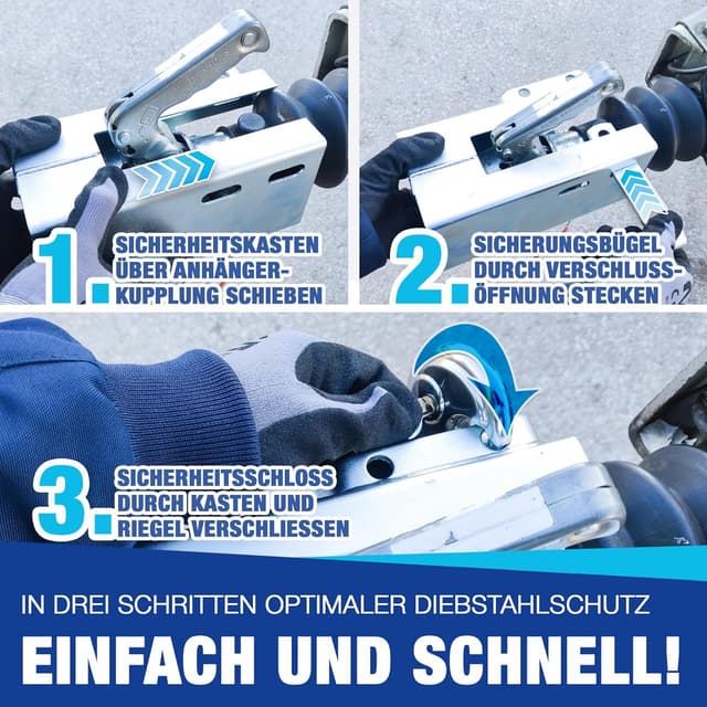 Detalle 2 de Deichselabdeckung mit Schloss für Caravan