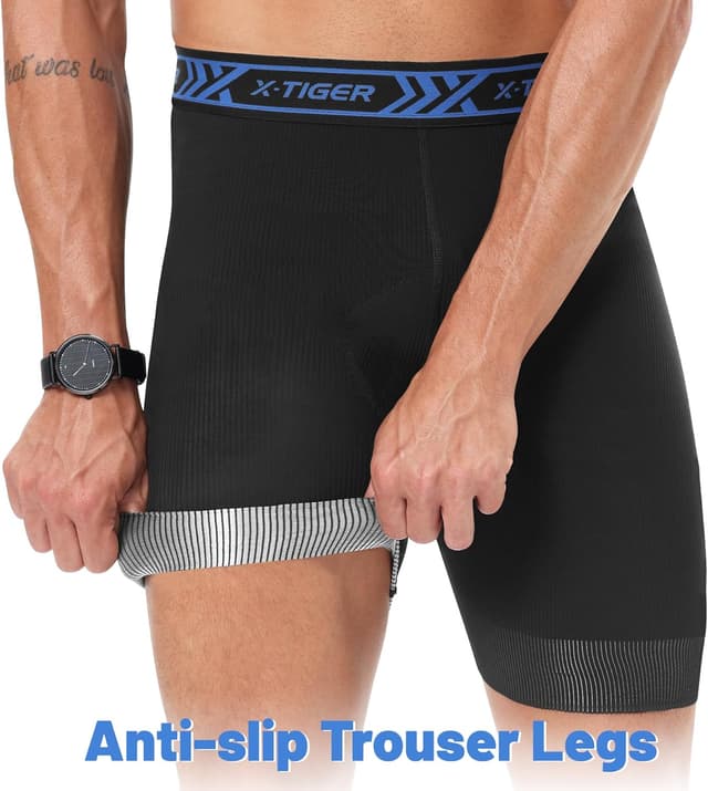 Thumbnail 2 de X-TIGER Pantaloncini ciclismo uomo imbottiti in spugna traspiranti MTB boxer