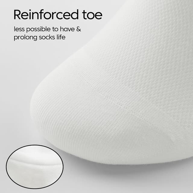 Detalle de YORJOSOX Men’s No Show Trainer Socks (6–9 / 9–12), Low Cut Cotton with Silicone Grips – 5 Pairs