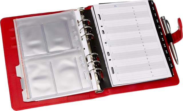 Detalle de Exacompta Exatime 21 82555E : organisateur semaine sur 2 pages (19 x 23 cm) rouge