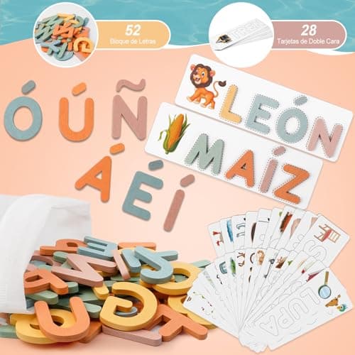 Detalle 2 de Tosekry Juguetes Montessori 52 letras