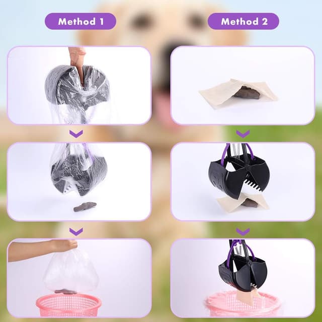 Detalle 2 de YONTINY Portable Pet Pooper Scooper for Dogs and Cats (Foldable Dog Poop Rake)