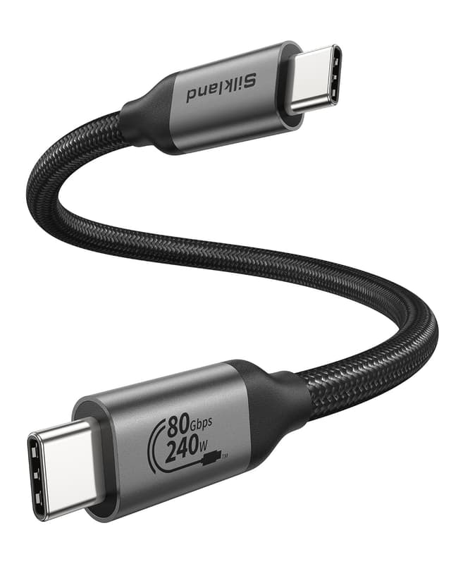Detalle de Silkland 80Gbps USB4 Cable 0.3m for Thunderbolt 5