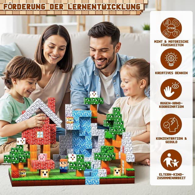 Thumbnail 4 de Pourbibi Magnetische Bausteine 108 Teile 🧩