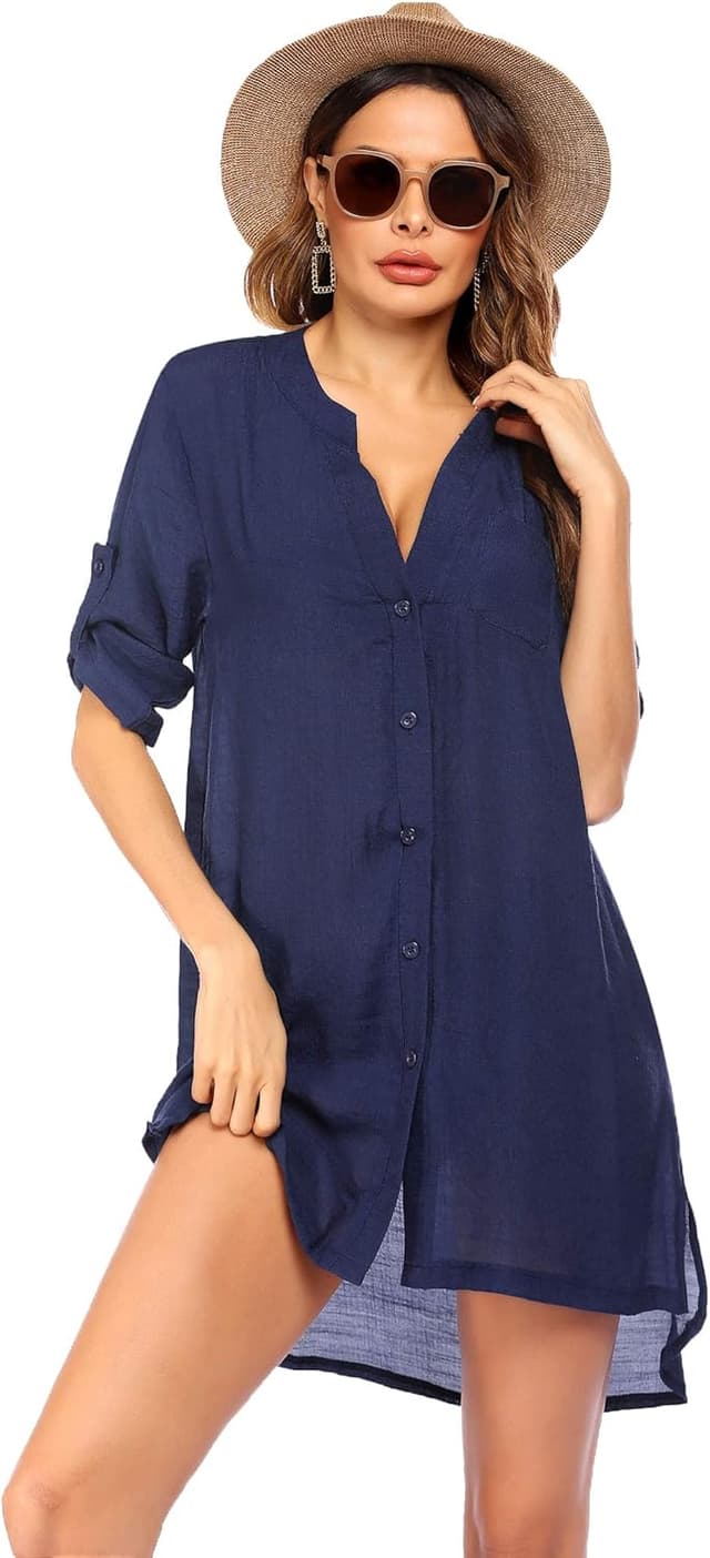 Detalle 2 de Ekouaer cover up de plage femme