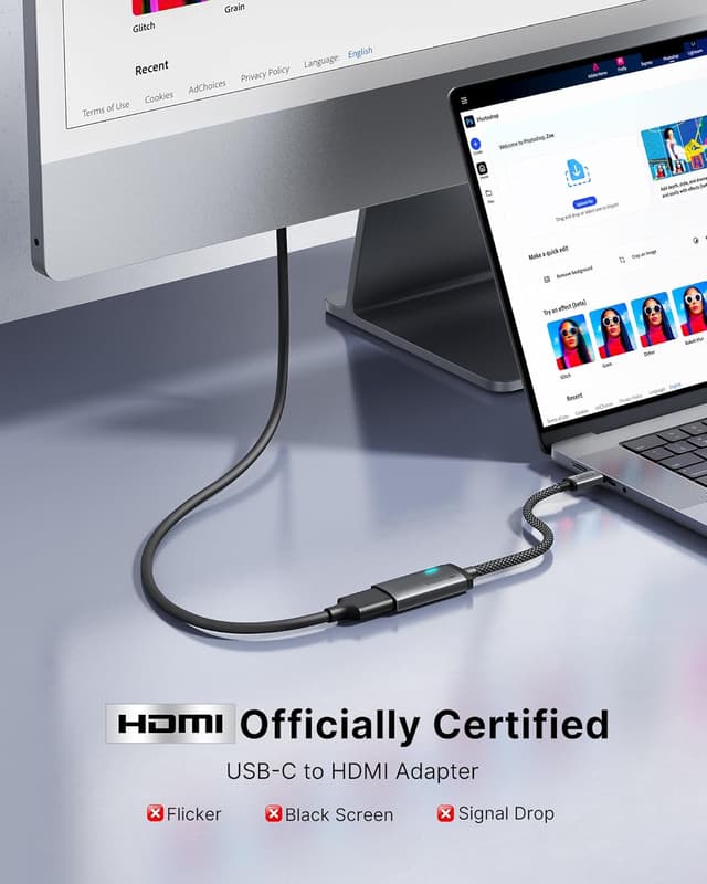 Detalle de USB C to HDMI adapter 4K 60Hz INIU