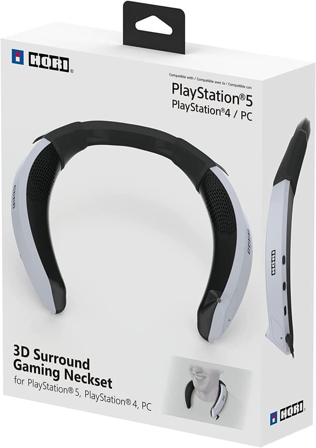 Detalle 2 de Hori 3D Surround Gaming Neckset (Wired) for PS5/PS4/PC — Wearable Neck Speaker