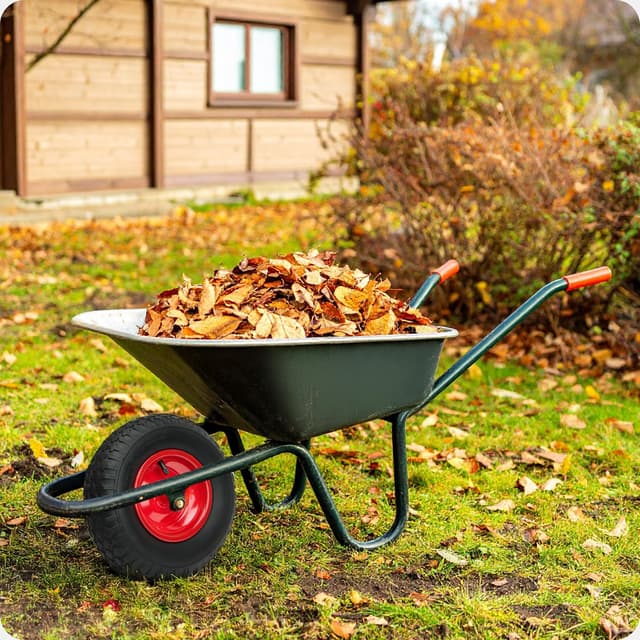 Detalle 2 de Garronda 2er-Set Ersatzrad für Schubkarre 4.80/4.00-8 (Ø 390 mm) Luftreifen mit Achse