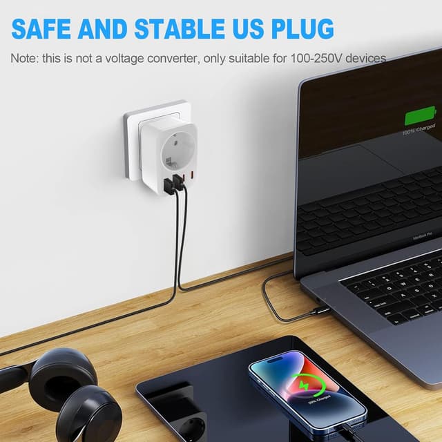 Thumbnail 5 de Clomnpe USA Adapter Steckdose 5-in-1 đ