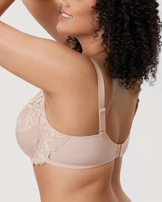 Detalle de DELIMIRA Damen-Spitzen-BH mit Bügel und Vollschalen (ungefüttert)